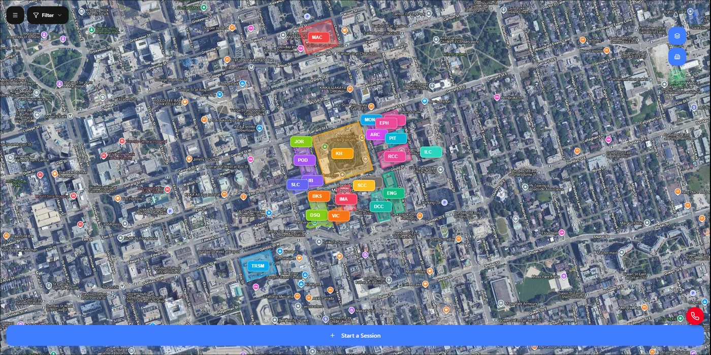 TMU Social Map screenshot